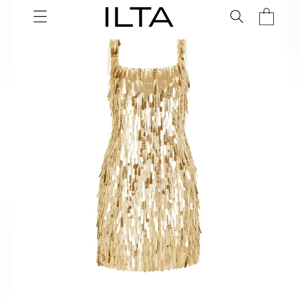 Ilta Gold Zuki Dress - Size 34